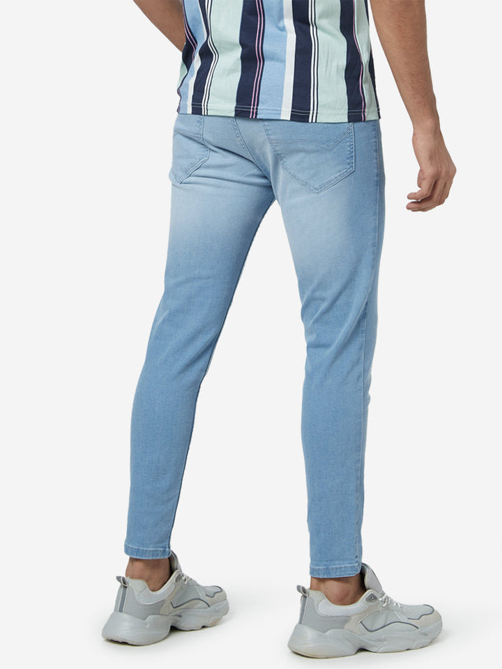Nuon Light Blue Slim-Fit Mid-Rise Jeans