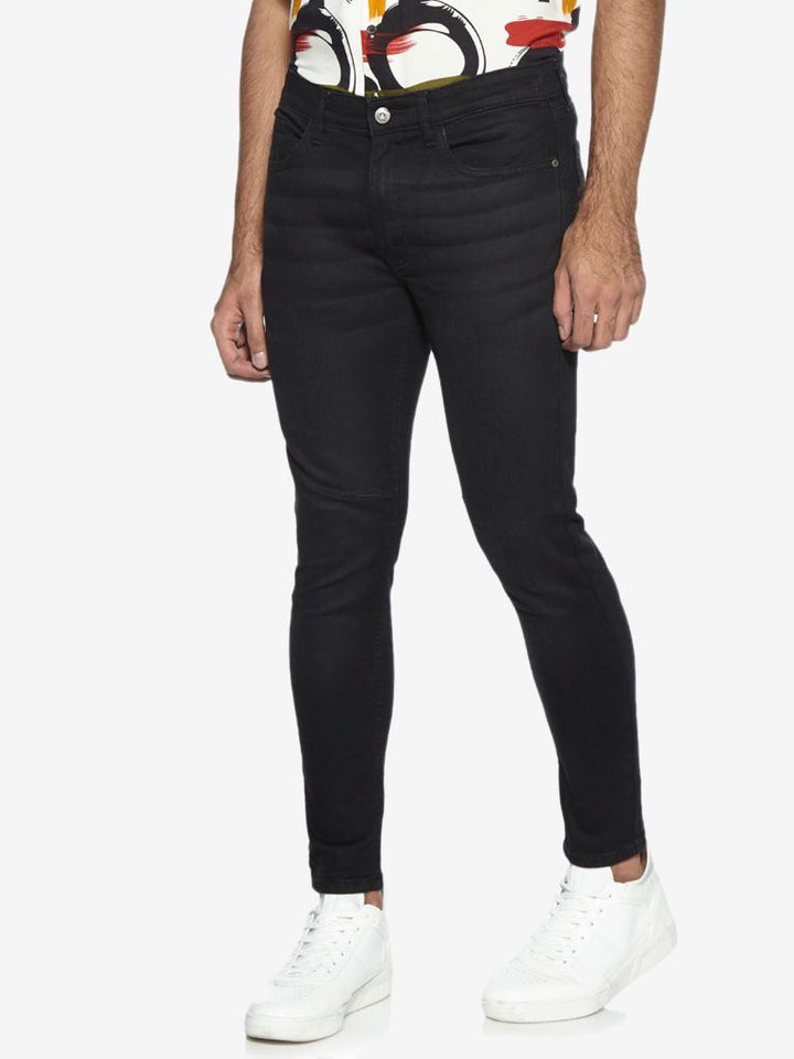 Nuon Black Slim-Fit Mid-Rise Jeans