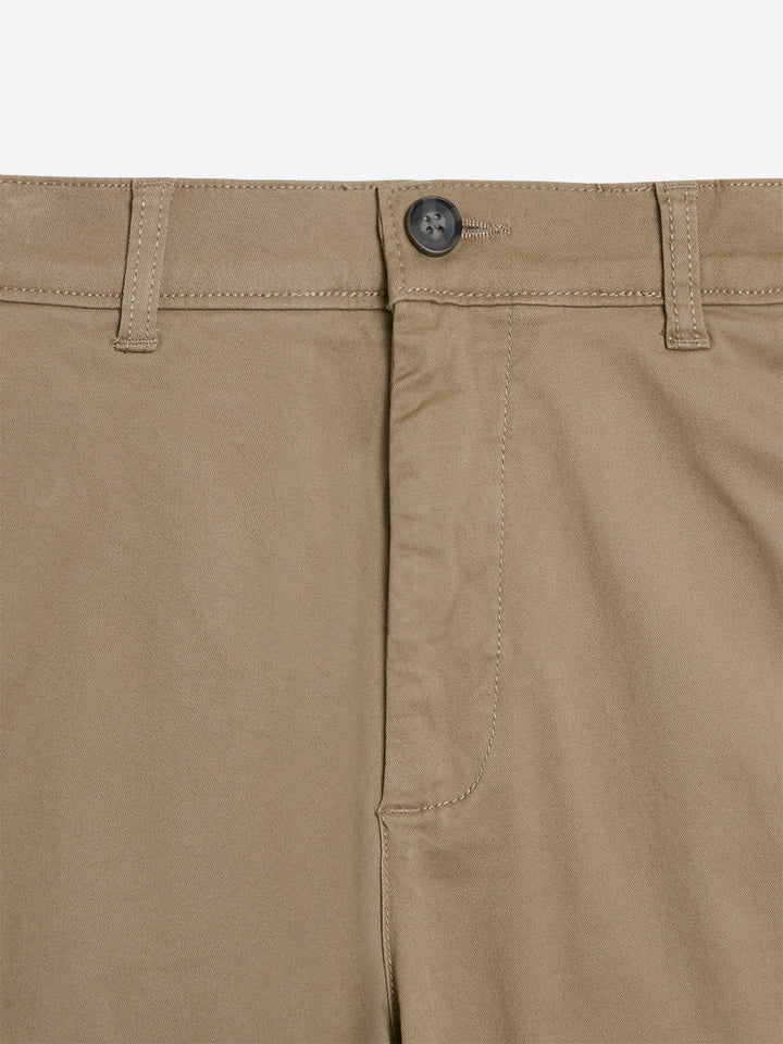 WES Casuals Beige Relaxed Fit Chinos