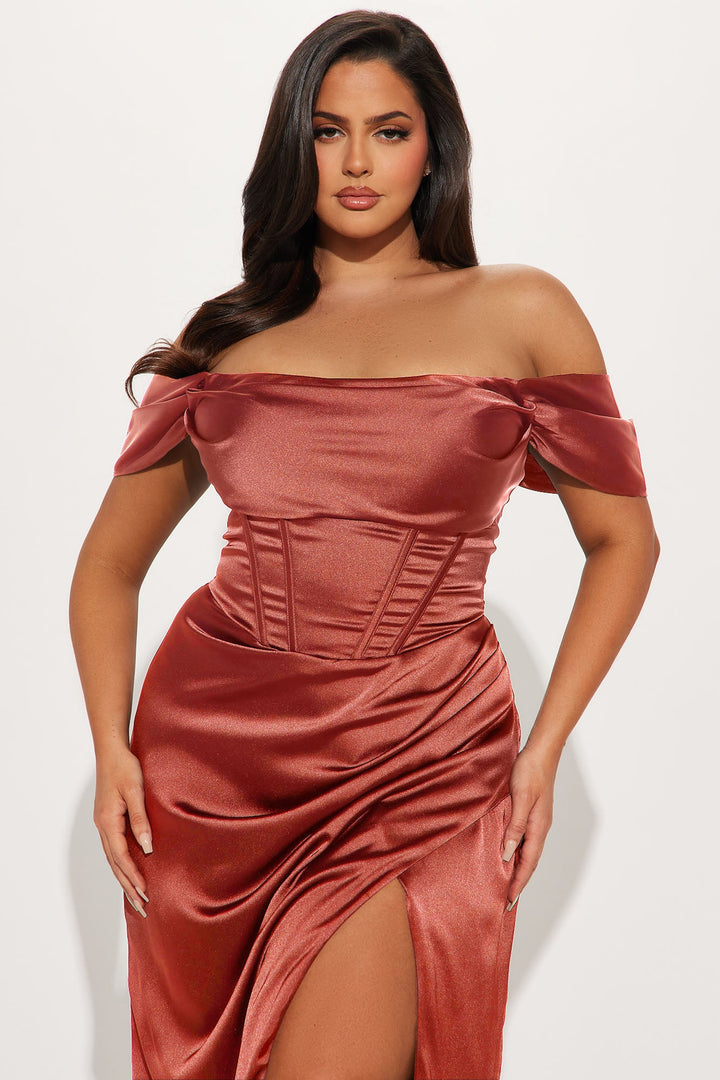 Andrea Corset Gown - Marsala