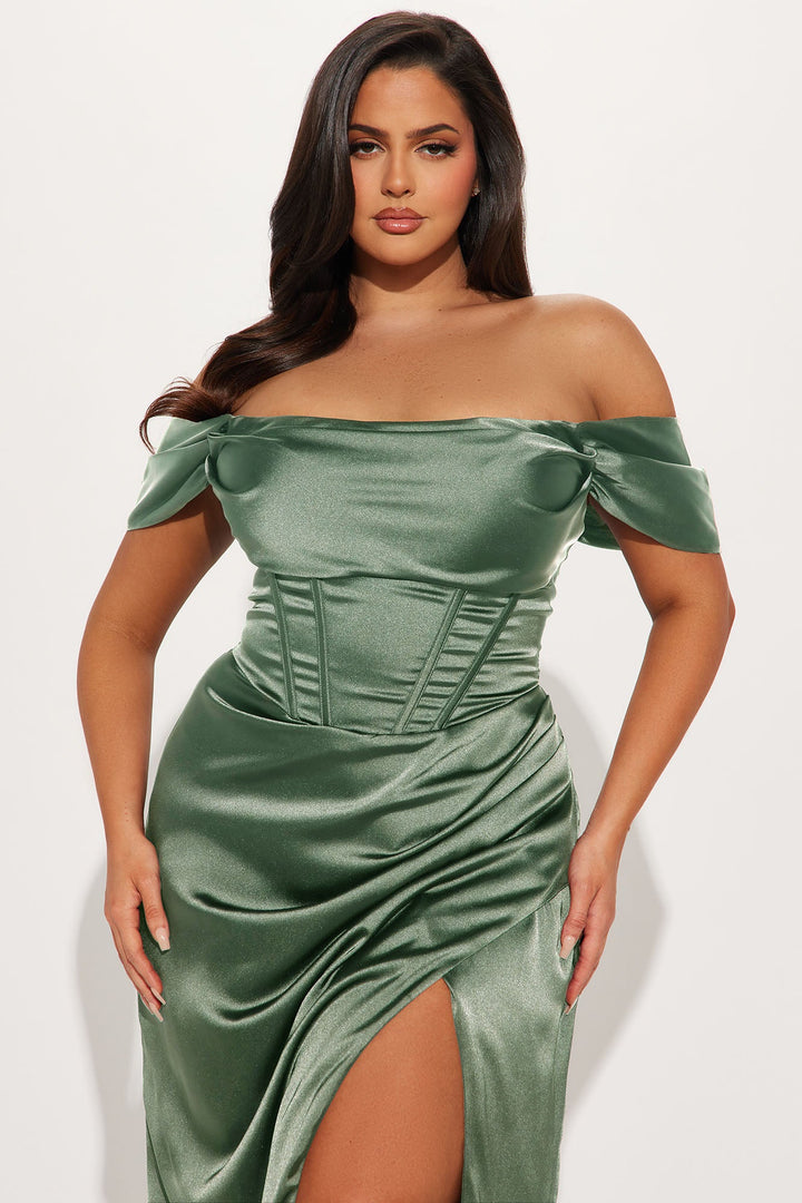 Andrea Corset Gown - Sage