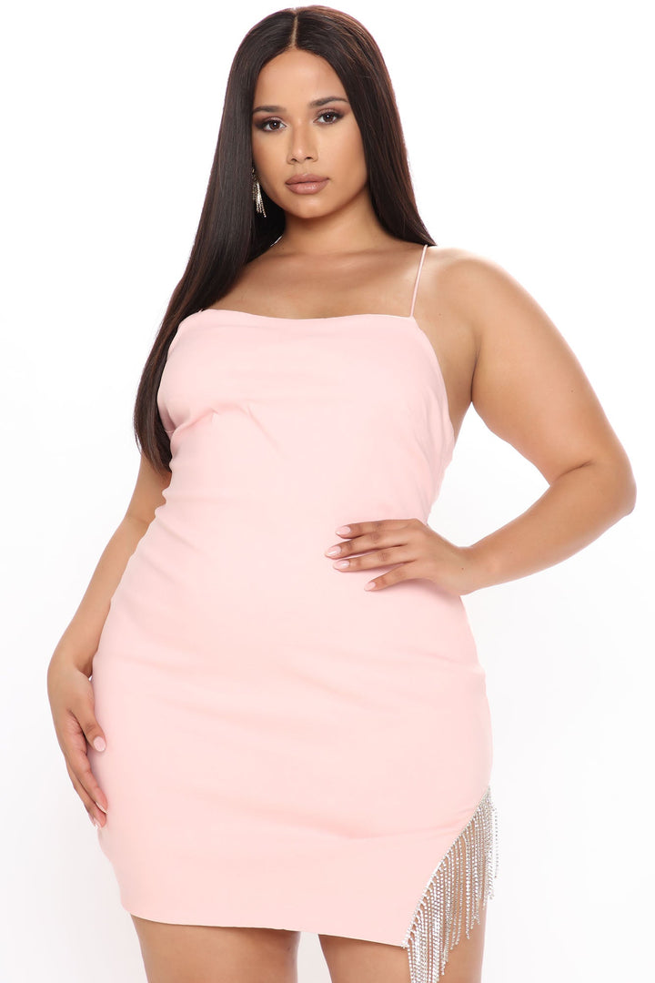 Borrowed Hearts Mini Dress - Light Pink
