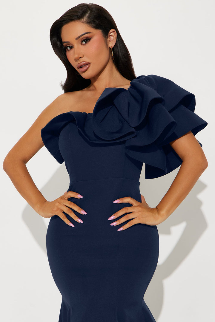 Guiselle Mermaid Maxi Gown - Navy