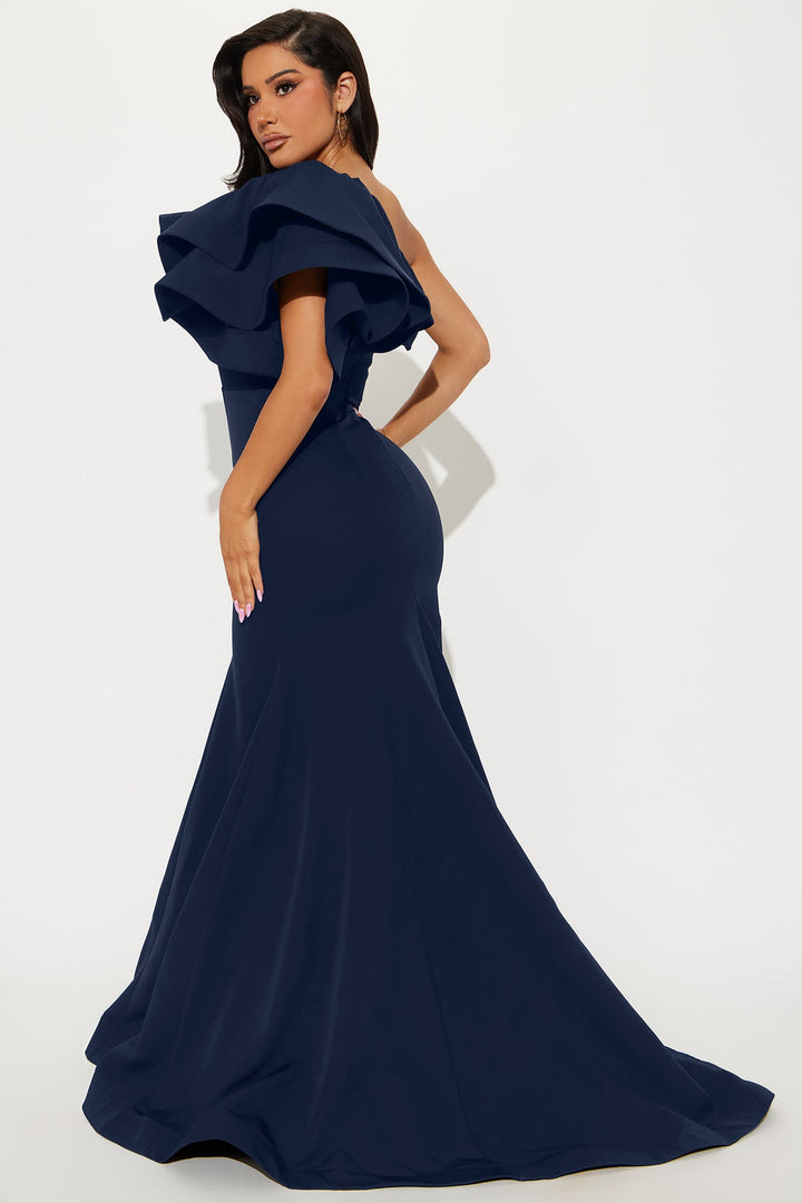 Guiselle Mermaid Maxi Gown - Navy