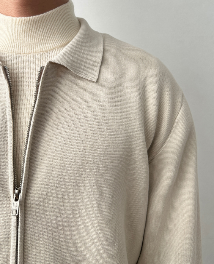 Lille Knit Zip Cardigan