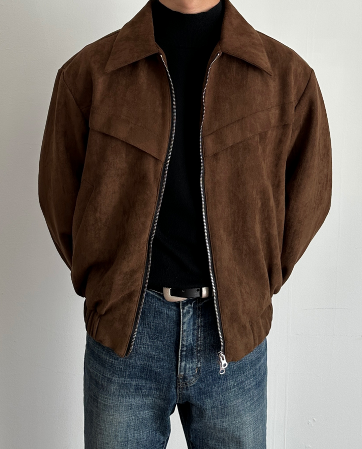 Lorent Suede Jacket Chocolate