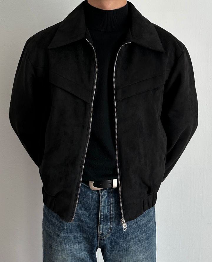 Lorent Suede Jacket Black