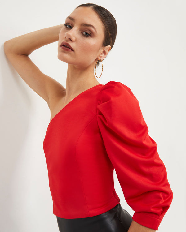 Such A Betty One Shoulder Top Red