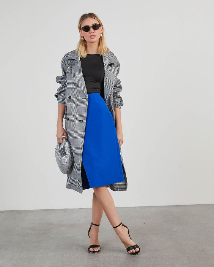 Norrie Slit Midi Skirt Cobalt