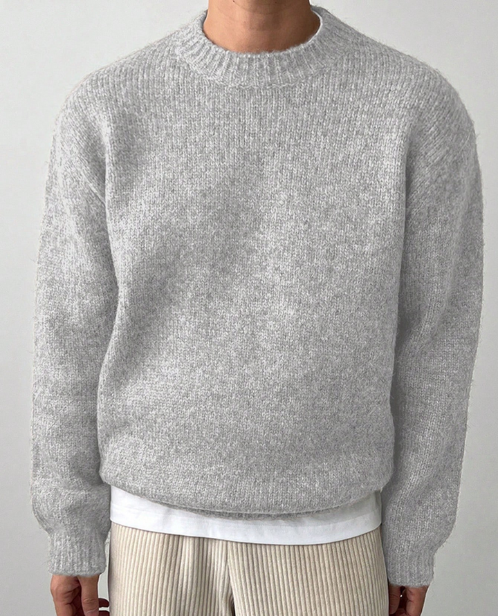 Roche Knit Sweater Light Gray
