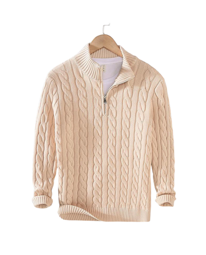 Reno Half Zip Beige