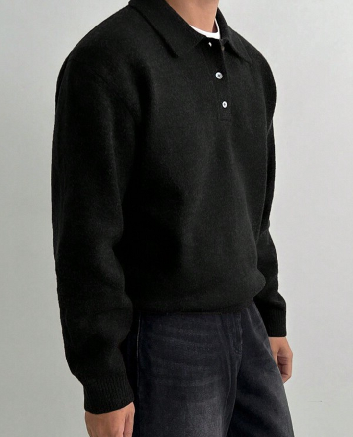 Merino Polo Knit Sweater