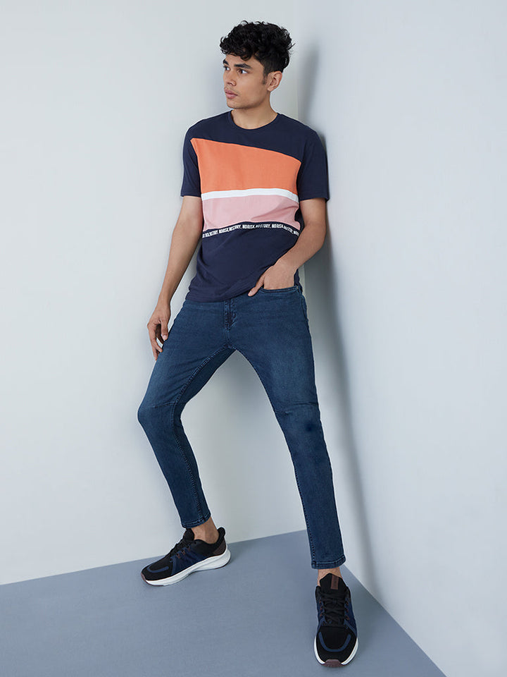 Nuon Dark Blue Slim-Fit Mid-Rise Jeans