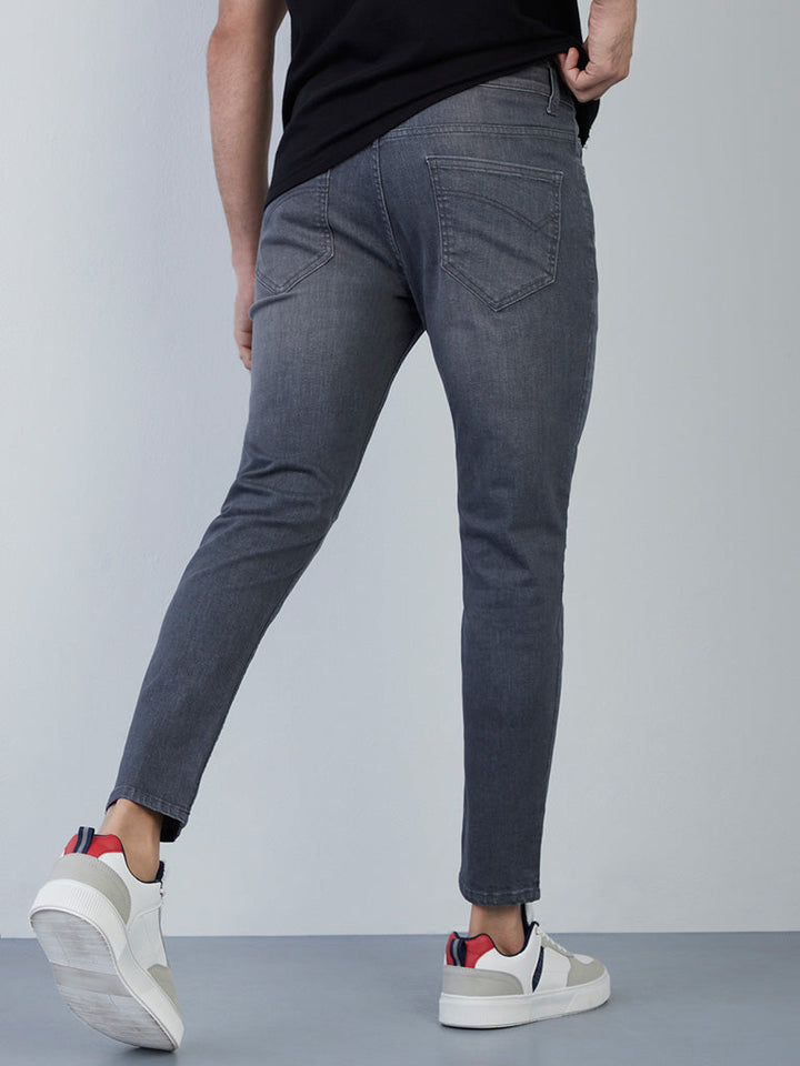 Nuon Grey Slim-Fit Mid-Rise Jeans