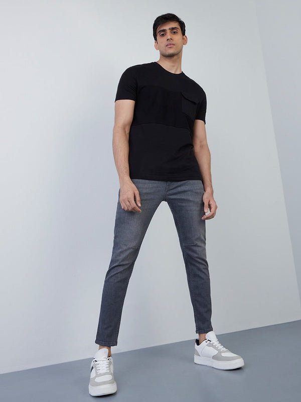 Nuon Grey Slim-Fit Mid-Rise Jeans