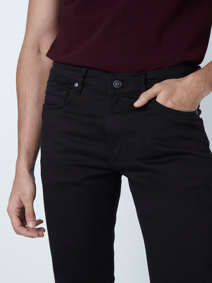 Ascot Black Relaxed-Fit Mid-Rise Jeans
