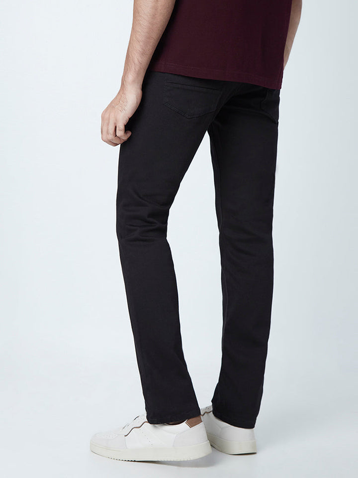 Ascot Black Relaxed-Fit Mid-Rise Jeans
