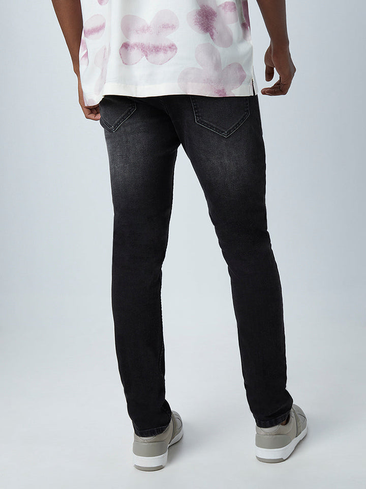 Nuon Charcoal Relaxed-Fit Mid-Rise Jeans