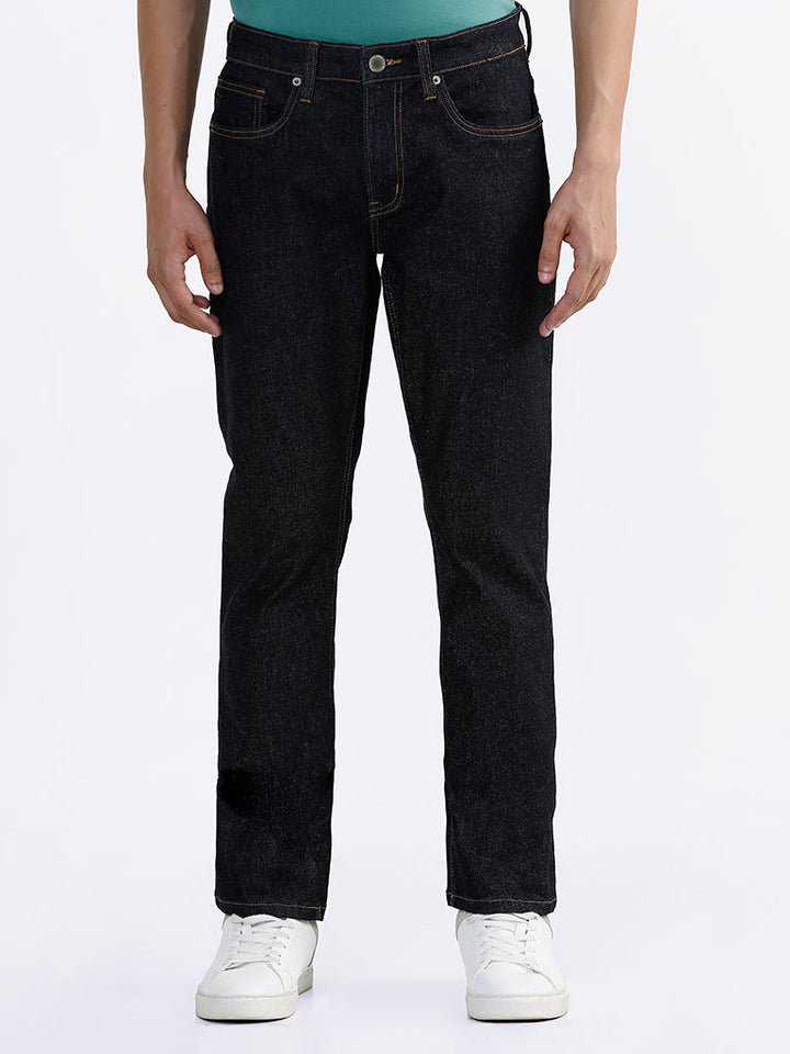 WES Casuals Blue Slim-Fit Mid-Rise Denim Jeans