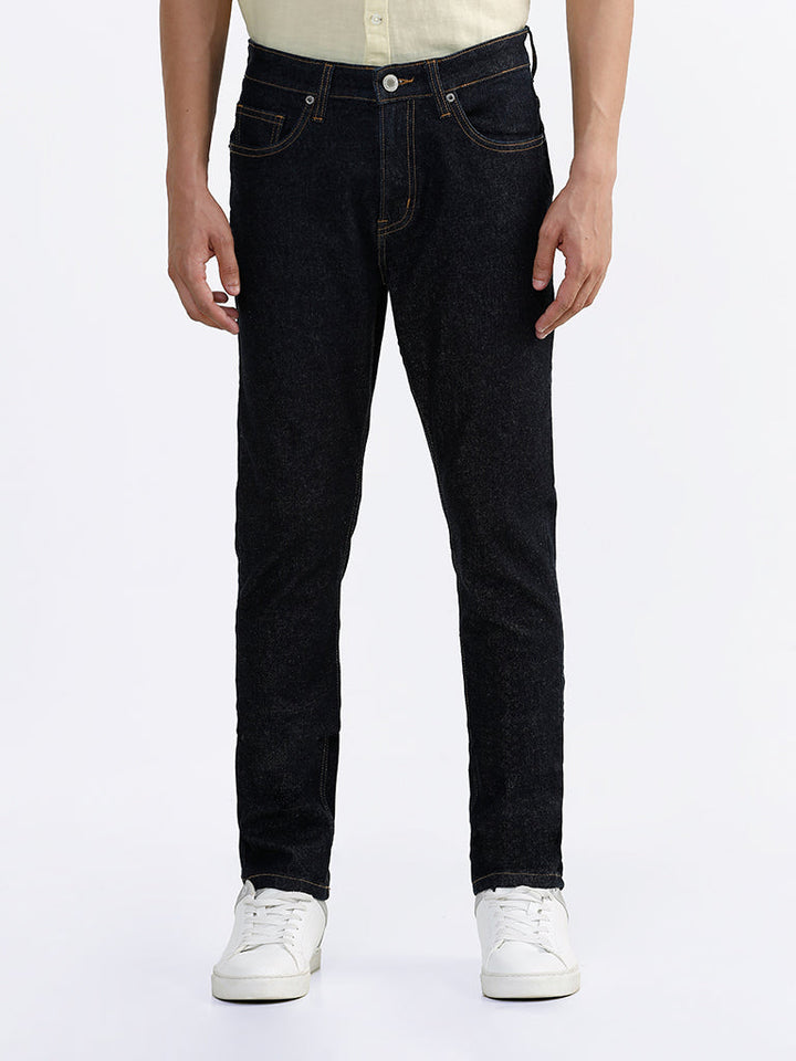 WES Casuals Blue Slim-Fit Mid-Rise Jeans