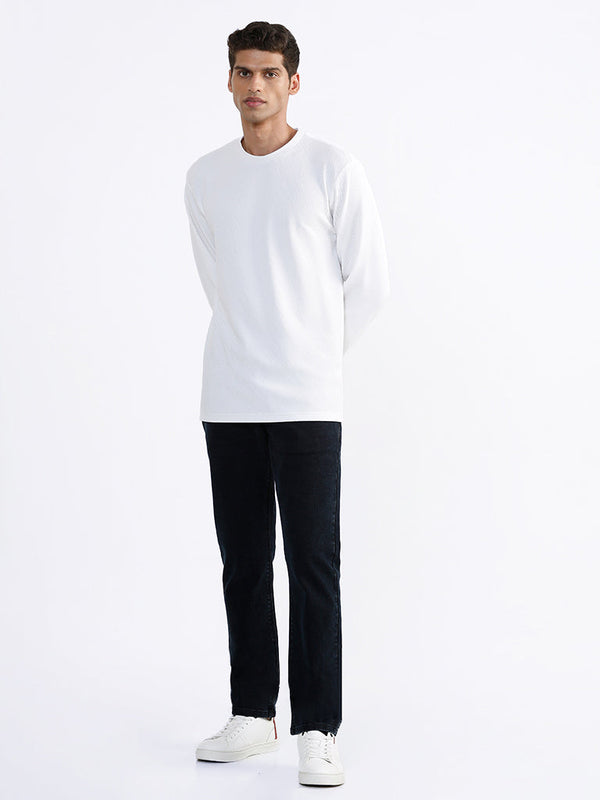 Ascot Black Relaxed-Fit Mid-Rise Jeans