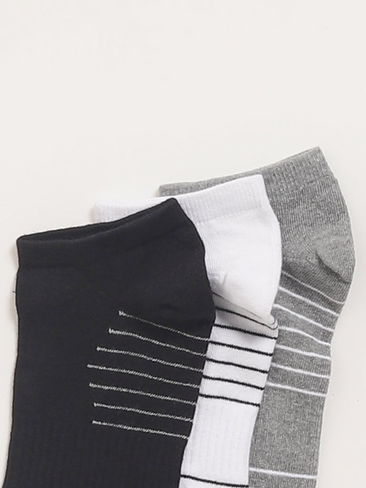 WES Lounge Multicolour Low Cut Cotton-Blend Socks - Pack of 3