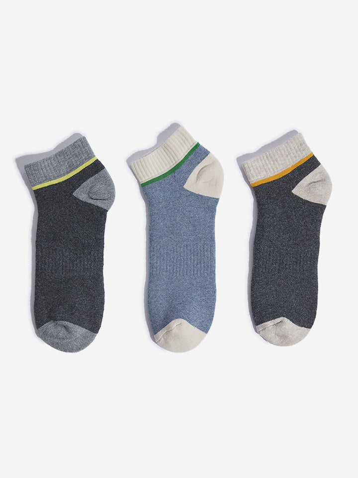 WES Lounge Multicolour Cotton-Blend Socks - Pack of 3