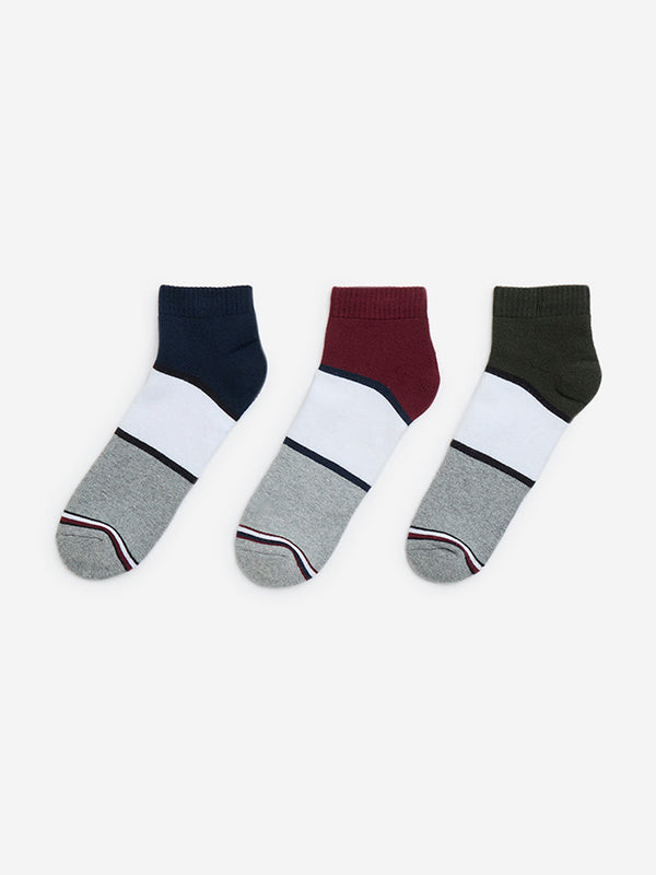 WES Lounge Multicolour Cotton-Blend Socks - Pack of 3
