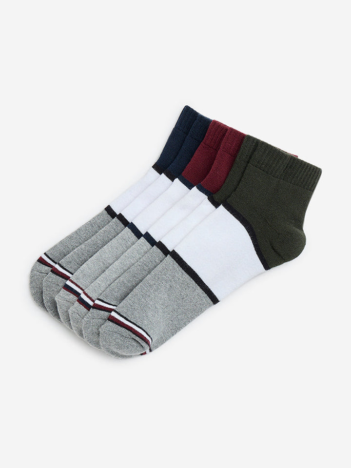 WES Lounge Multicolour Cotton-Blend Socks - Pack of 3