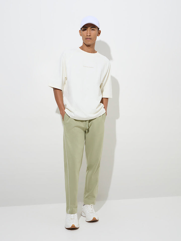 Studiofit Sage Relaxed-Fit Mid-Rise Cotton-Blend Track Pants