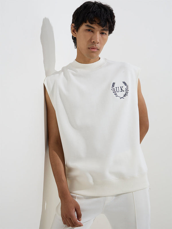 Studiofit Off-White Relaxed-Fit Cotton-Blend T-Shirt