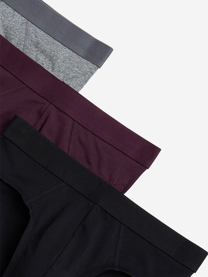 WES Lounge Multicolour Cotton Briefs- Pack of 3