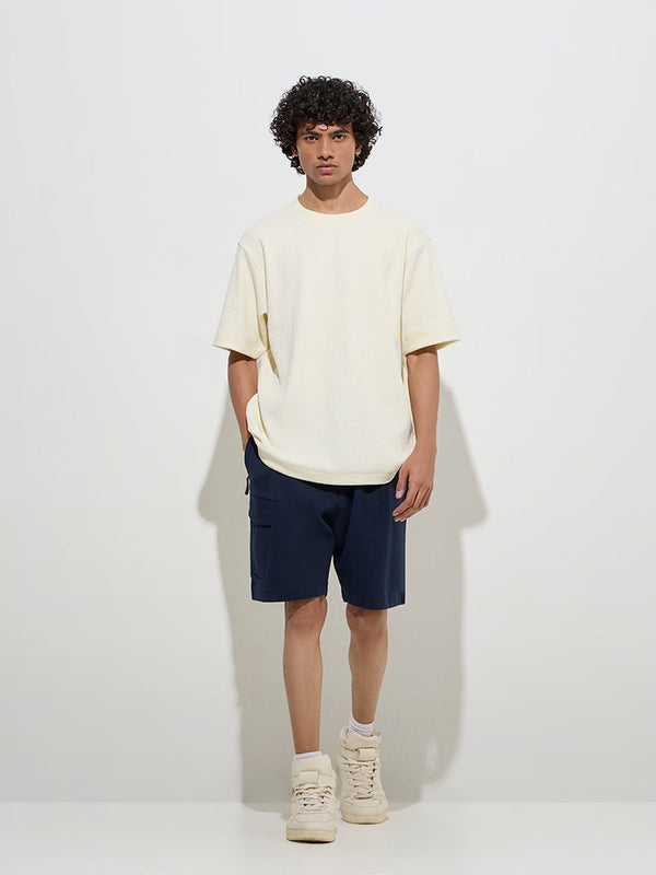 Studiofit Off-White Relaxed-Fit Cotton-Blend T-Shirt