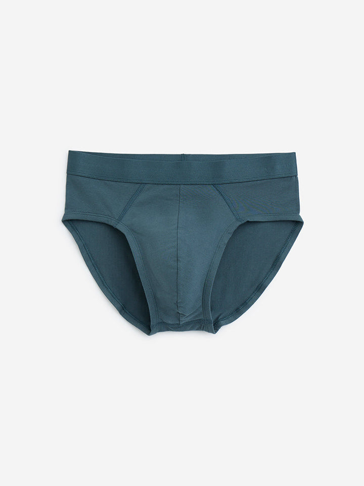 WES Lounge Taupe Solid Cotton Briefs - Pack of 3