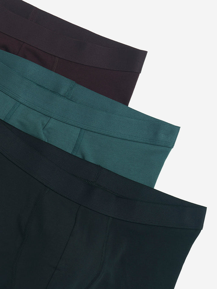 WES Lounge Maroon Cotton Trunks- Pack of 3