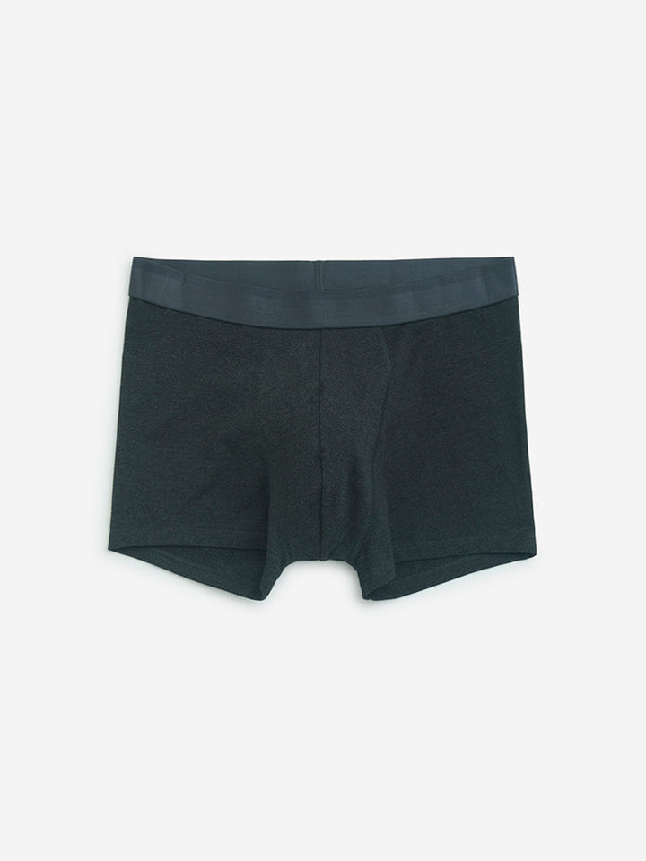 WES Lounge Black Striped Cotton Trunks- Pack of 3