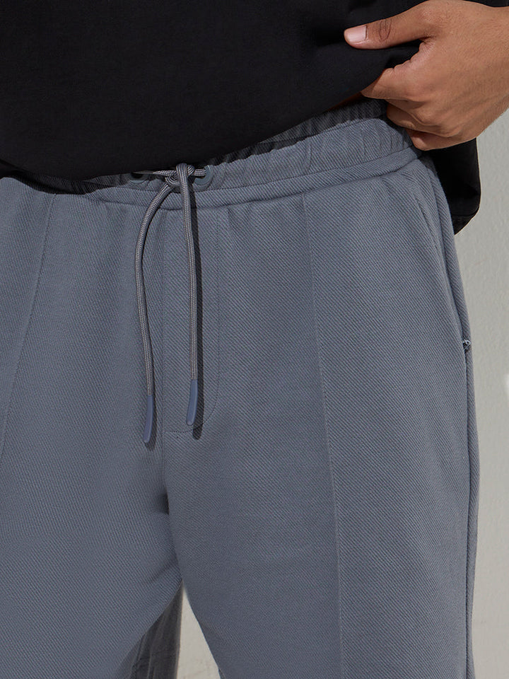 Studiofit Dark Grey Relaxed-Fit Cotton-Blend Shorts