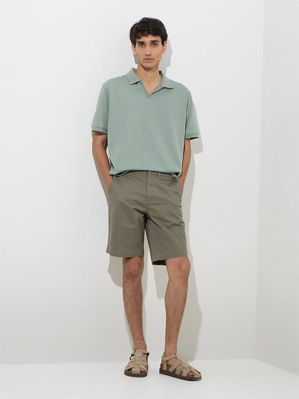 WES Casuals Sage Relaxed-Fit Cotton-Blend Polo T-Shirt