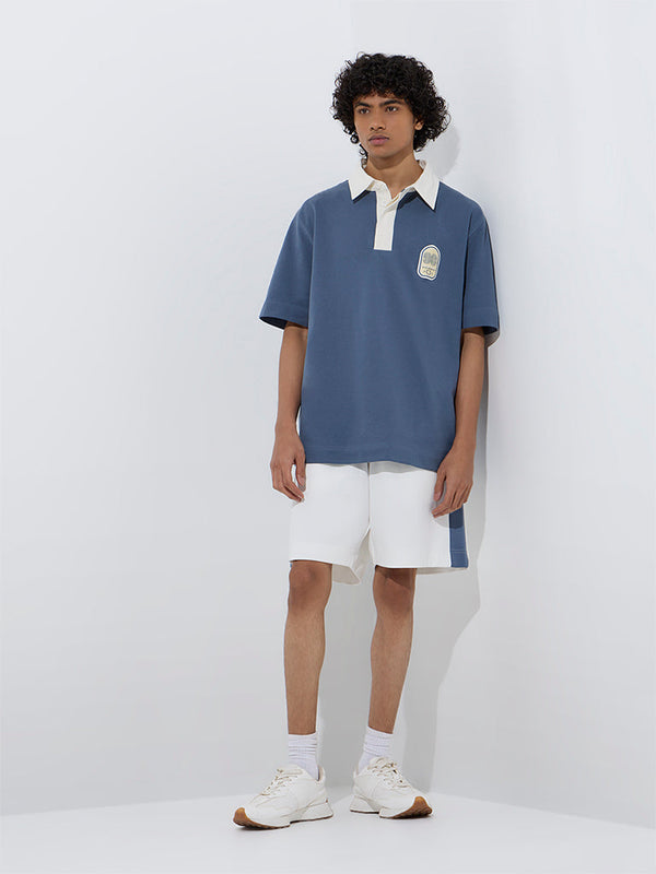 Studiofit Off-White Relaxed-Fit Cotton-Blend Shorts