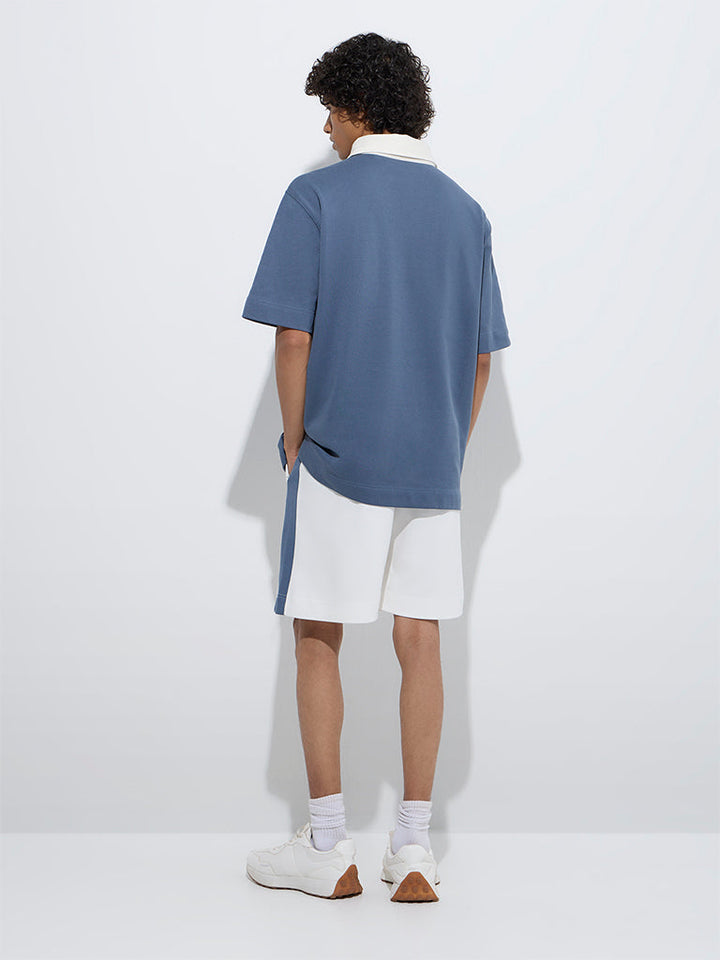 Studiofit Off-White Relaxed-Fit Cotton-Blend Shorts