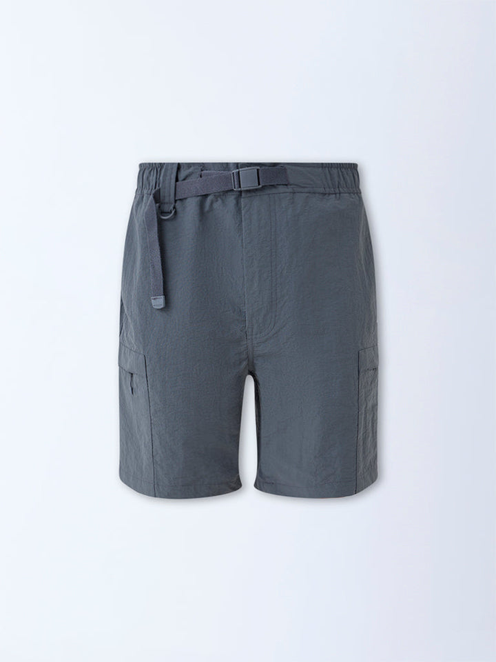 Studiofit Dark Grey Relaxed-Fit Mid-Rise Shorts