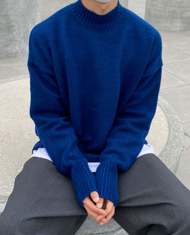 Varenna Wool Sweater Cobalt Blue