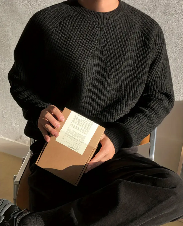 Siene Textured Sweater Black