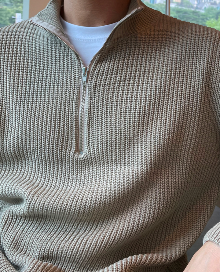 The Laruro Mock Neck Zip Sweater