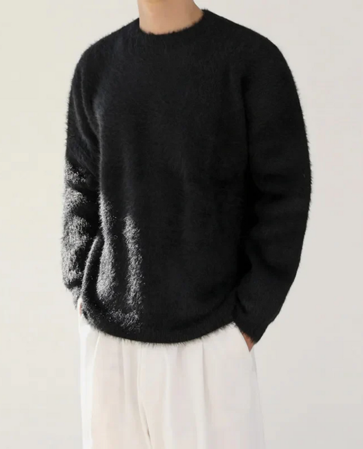 Mohair Crew Neck Sweater Black