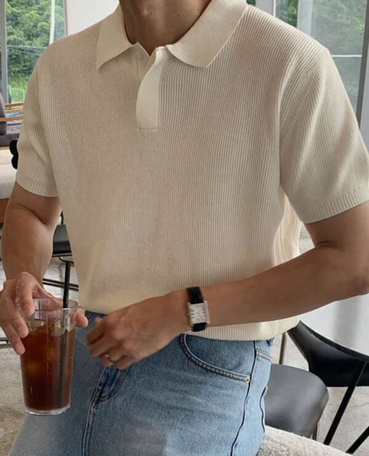 Pique Textured Polo Shirt