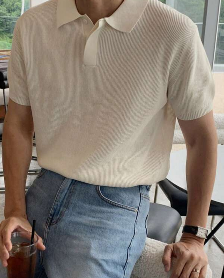 Pique Textured Polo Shirt