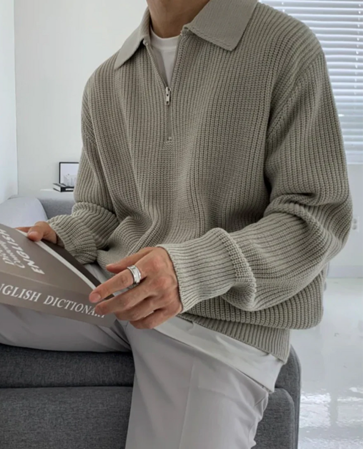 The Velino Polo Quarter Zip