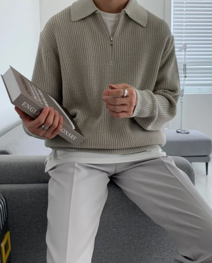 The Velino Polo Quarter Zip