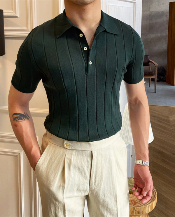 Symi Pleated Polo Shirt